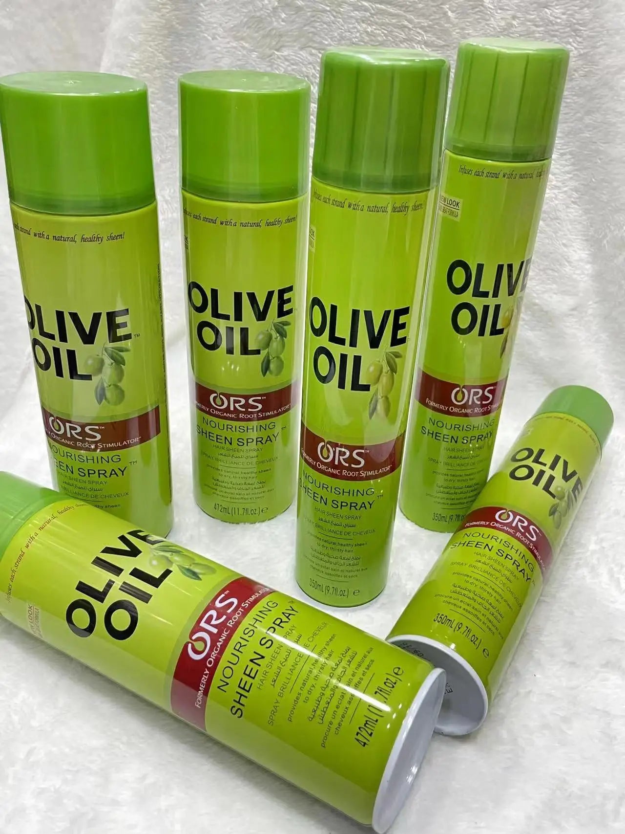 Olive Oil Nourishing Sheen Spray Oil Hair Products Coconut Oil Smoothing Moisturizing Hair Olive Origin 11.7 OZ 10pcs 472g/350g