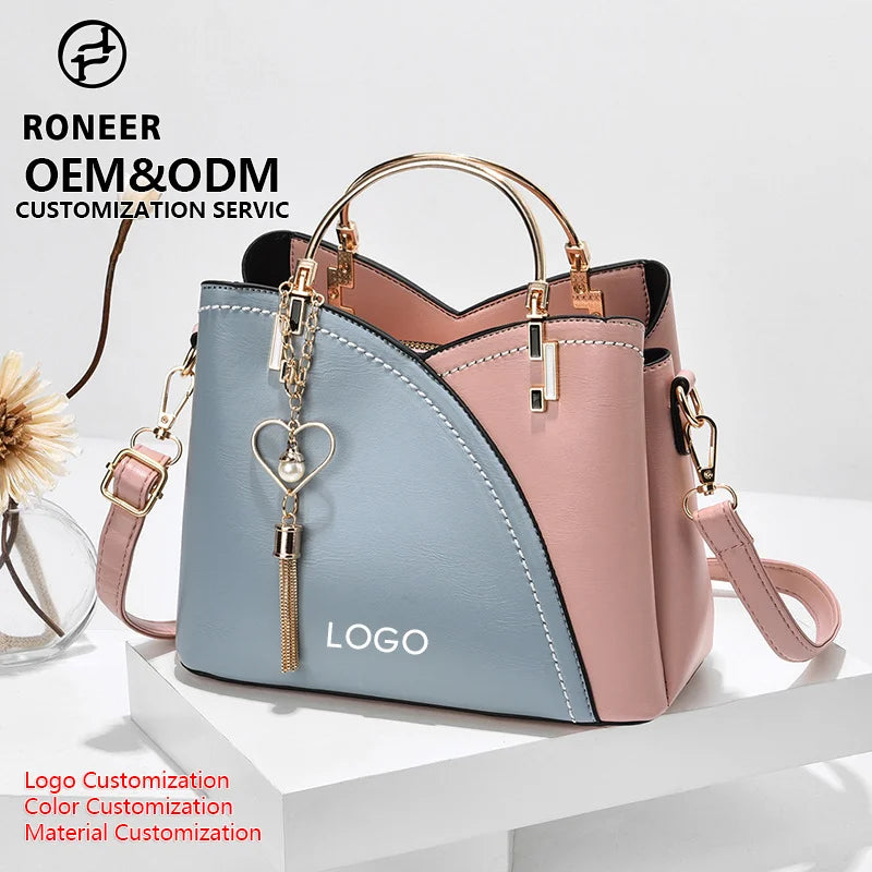 Wholesale Luxury Women's Crossbody Handbag PU Leather Tote Shoulder Bag Waterproof Female Cross Main Bag for Ladies