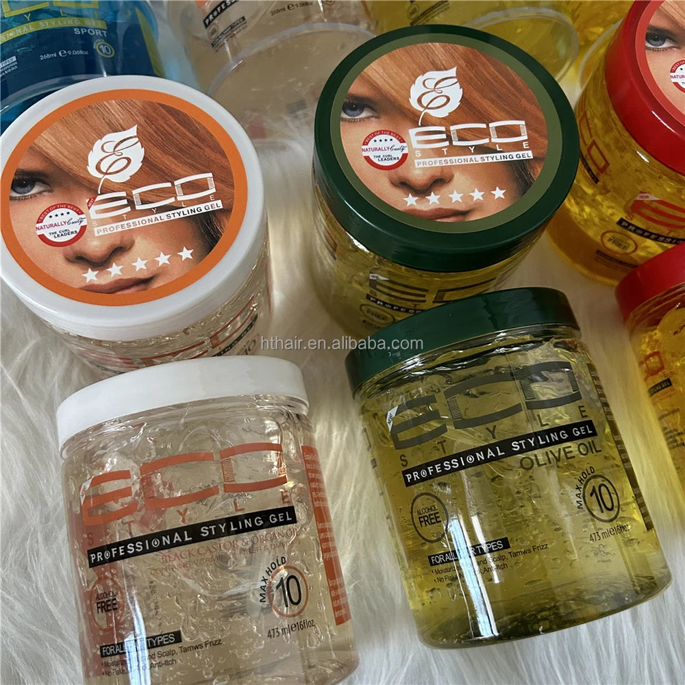 Factory Sell Custom logo Hot Selling ECO Professional Styling Gel for All Hair Types 236ml 268ml 473ml Capacity