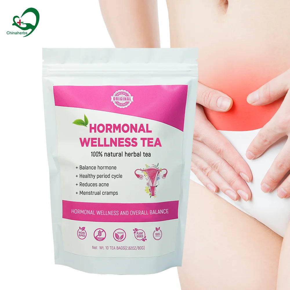 Chinaherbs Womb Tea Natural Plant Based Vegan Raspberry Ginger Spearmint Ashwagandha Female Fertility Hormone Wellness Tea