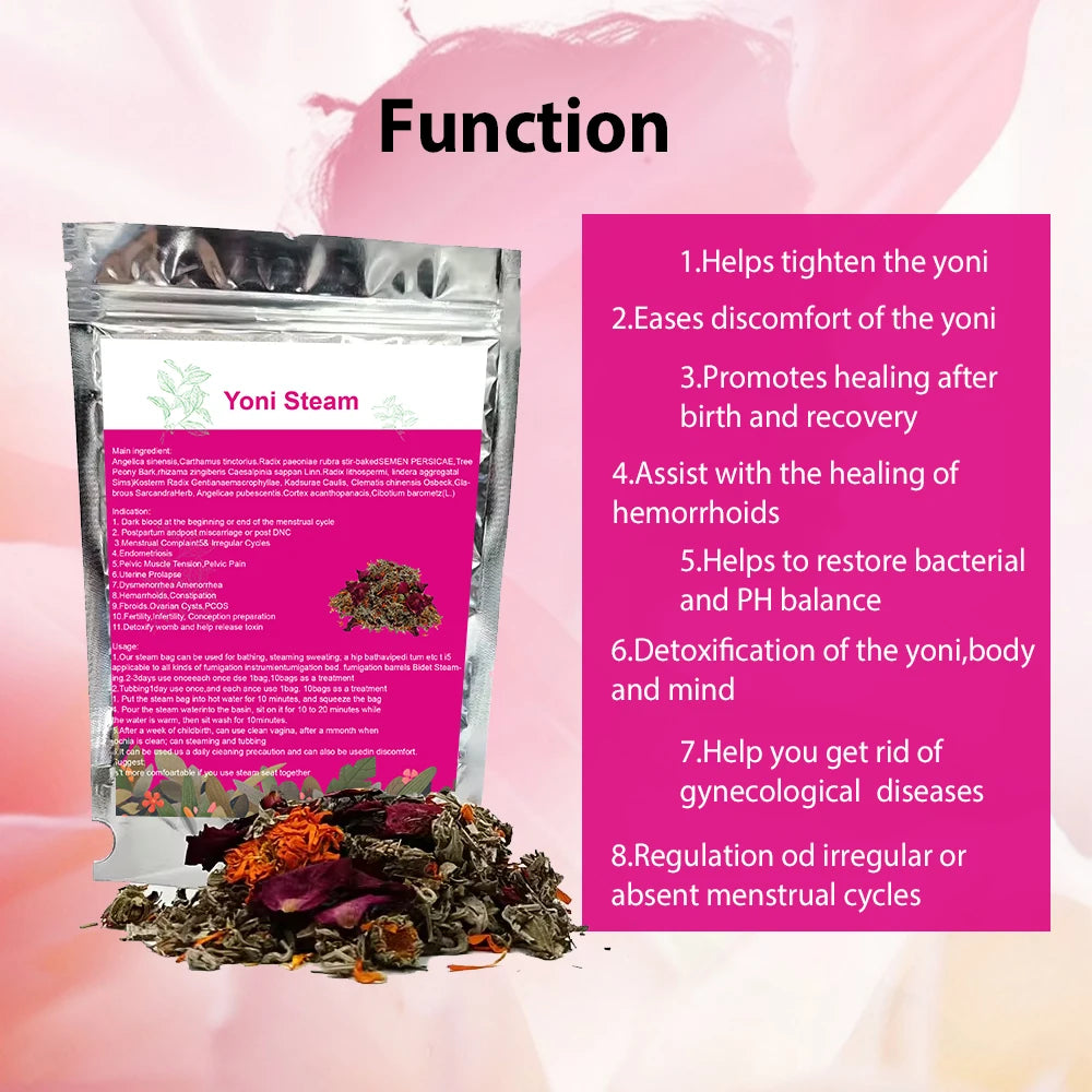 Female Intimate Part Care Vaginal Steaming Private Label Yoni Steam Herbs for Fertility