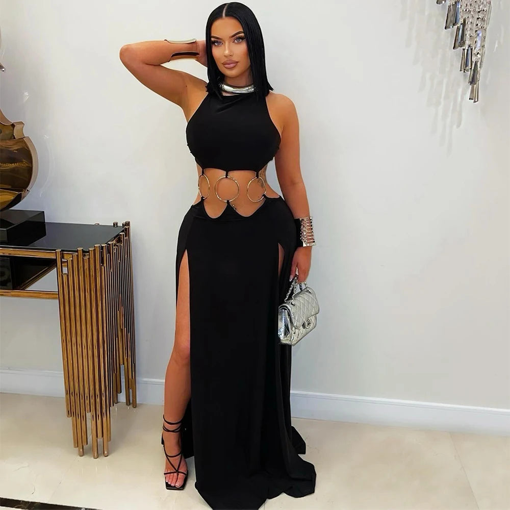 In Stock CY901739 Maxi Dress Backless Woman Long Dress Beach Wearing