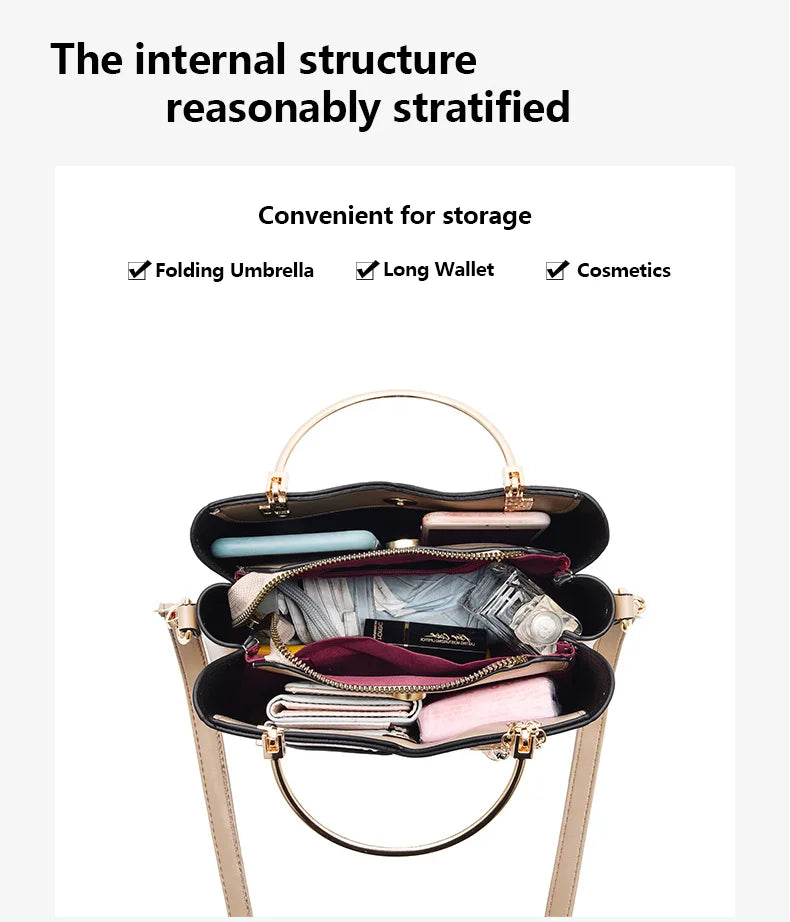 Wholesale Luxury Women's Crossbody Handbag PU Leather Tote Shoulder Bag Waterproof Female Cross Main Bag for Ladies