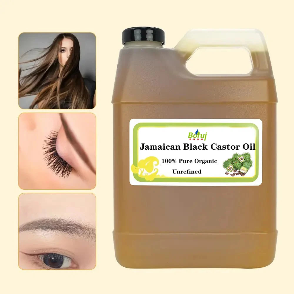 Wholesale 100% Pure Natural  Black Castor Oil Cold Pressed and Organic Carrier Oil Strengthen Growth and Repair Hair Care