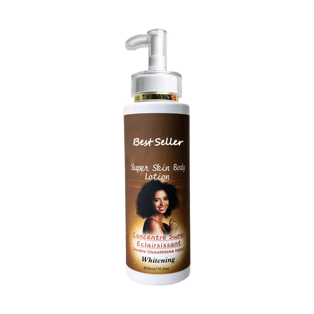 Best Seller Whitening Skincare Kit with AHA Vitamin C Includes Body Lotion Serum Face Soap & Dark Spot Corrector for Brightening