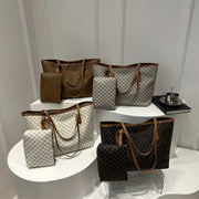 Wholesale Large Capacity 2-Piece Bag New Trendy Pu Leather Handbag Shoulder Bag for Women Handbag