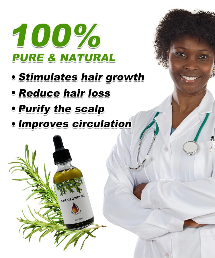 Low MOQ Nature Bounty Gallon Hair-Growth-Oil Rosemary Castor & Peppermint Essential Oils Indian Supplier 60ml
