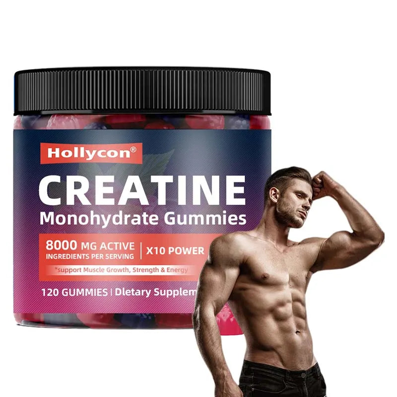 Chinese Wholesale Creatine Monohydrate Gummies Muscle Growth Healthcare Supplements Gummy Candy Strength & Energy Soft Candies