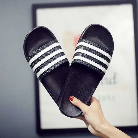 Wholesale 2024 Summer Non-Slip PVC Insole Slide Sandals Open Toe Home Flip Flops for Couples Outdoor Shoes for Slippers Women