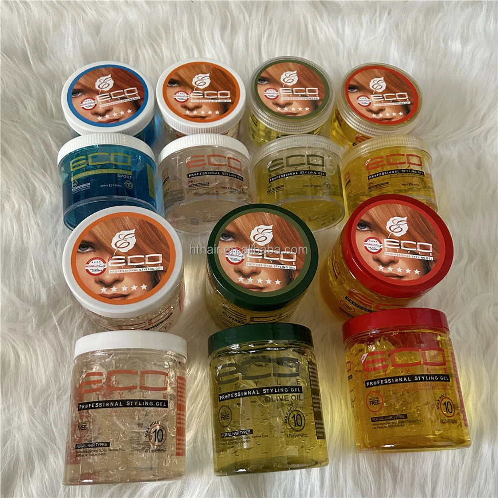 Factory Sell Custom logo Hot Selling ECO Professional Styling Gel for All Hair Types 236ml 268ml 473ml Capacity