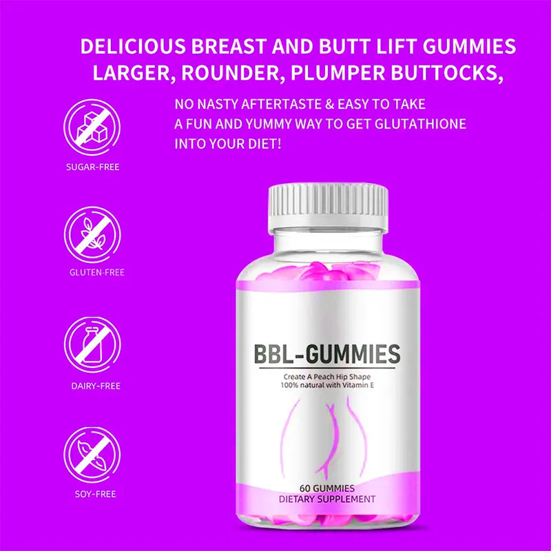 Halal Sugar Free Gummies Dietary Supplement Butt Hip Booster Gummy Butt Enhancement Lifting Gummies for Women
