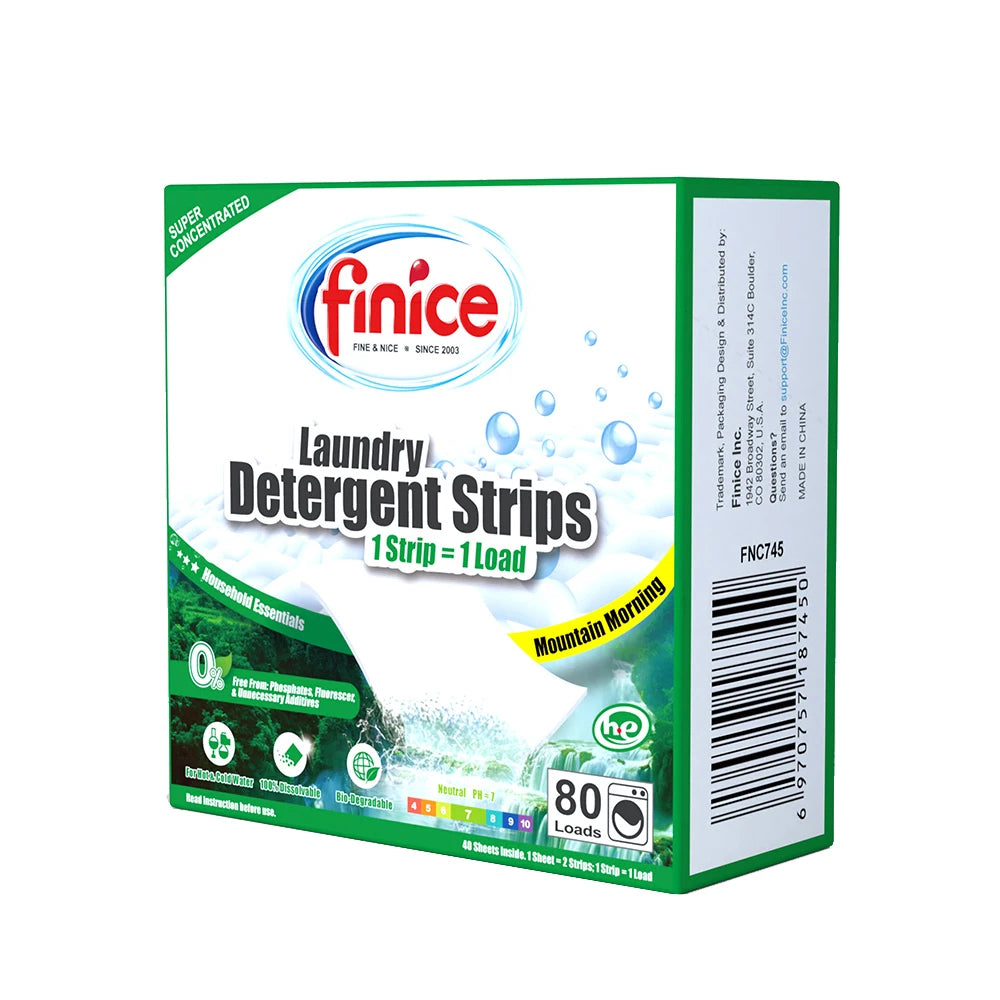 FNC745 Wholesale Washing Zero Waste Laundry Strip Detergent Sheet Power Sheets