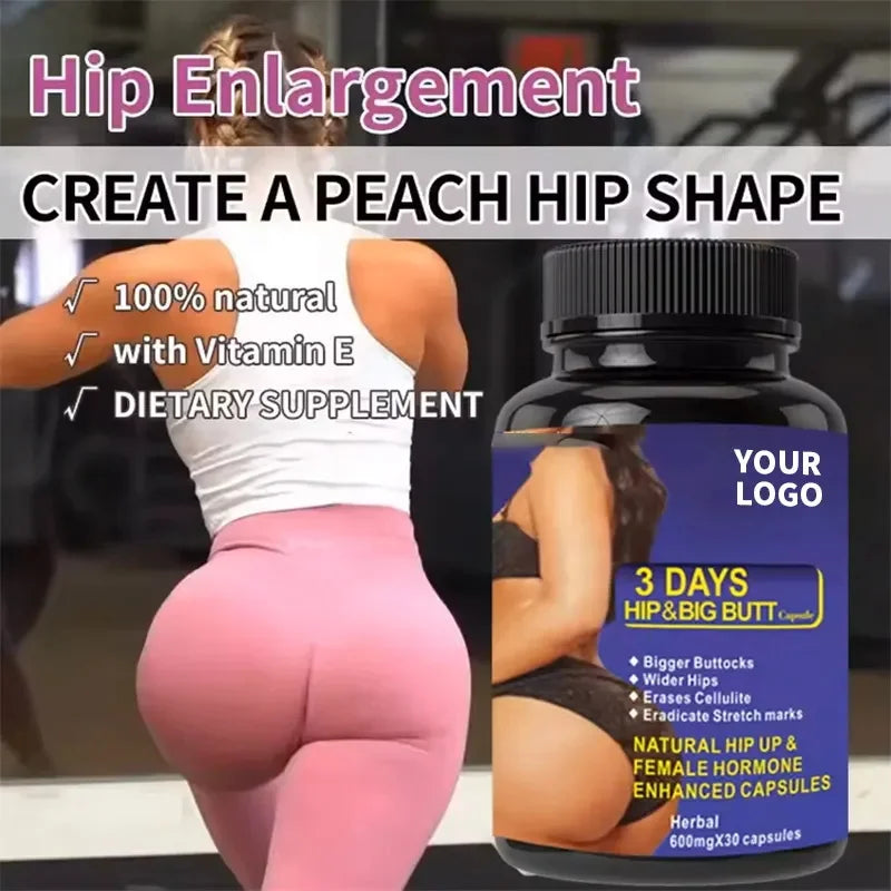 Private Label Best Selling Big Butt Enlargement Hips Capsule Lifting Butt Bigger Breast Enlargement Weight Gaining Pills