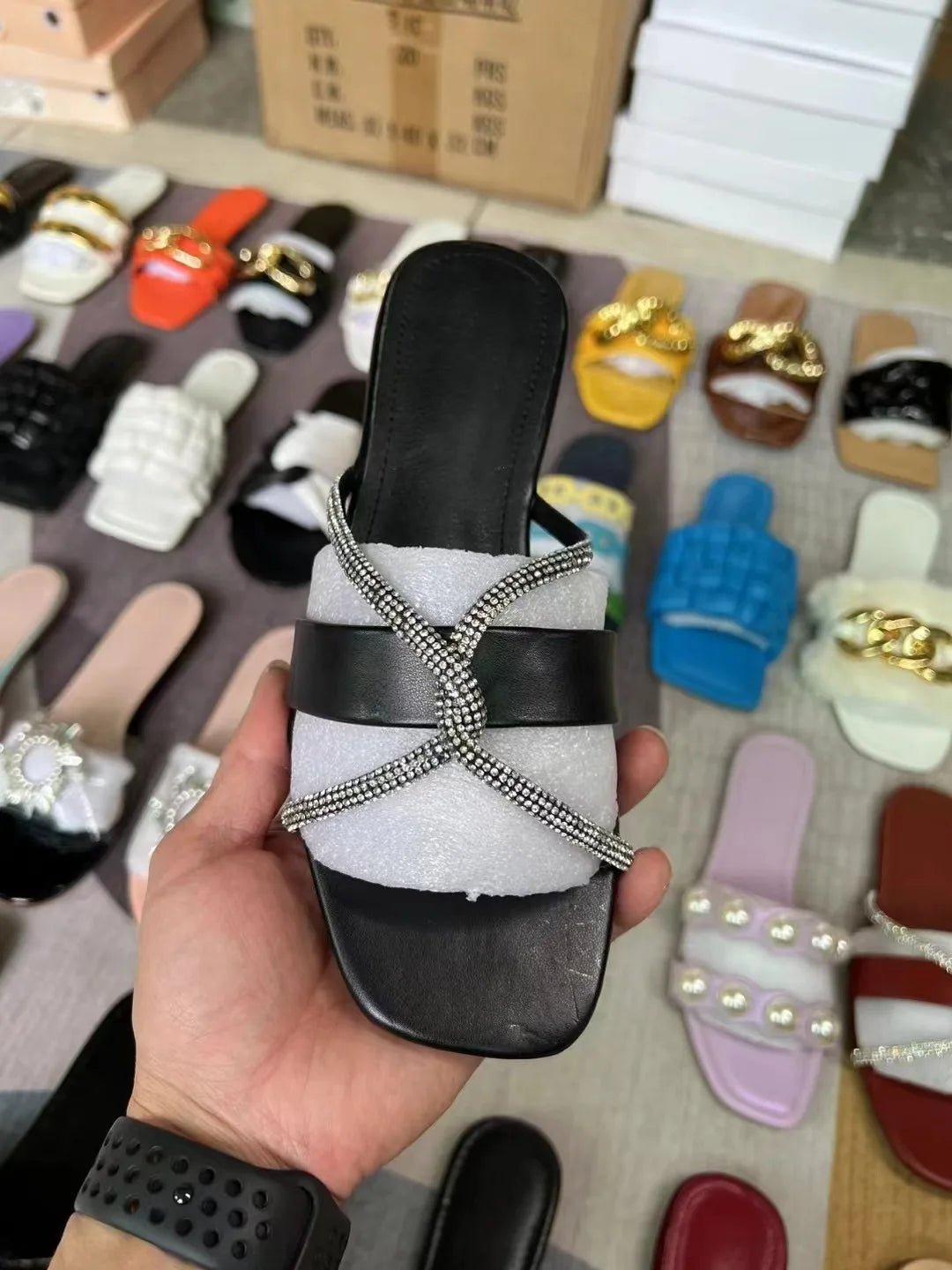 Sunborn Women's Brand Summer Slides Open Toe Flat Casual Shoes EVA Insole Leisure Beach Sandal Mesh Lining Platform Flip Flops