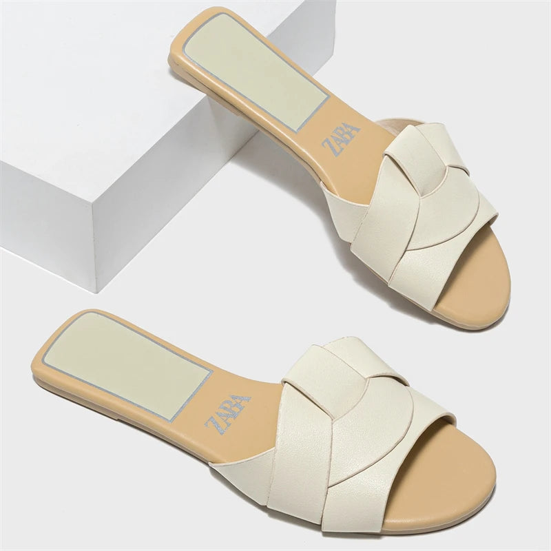 High Quality Large Size Ladies Babouches Female Summer Beach slippers Flat Slippers Women Fashion Sandals