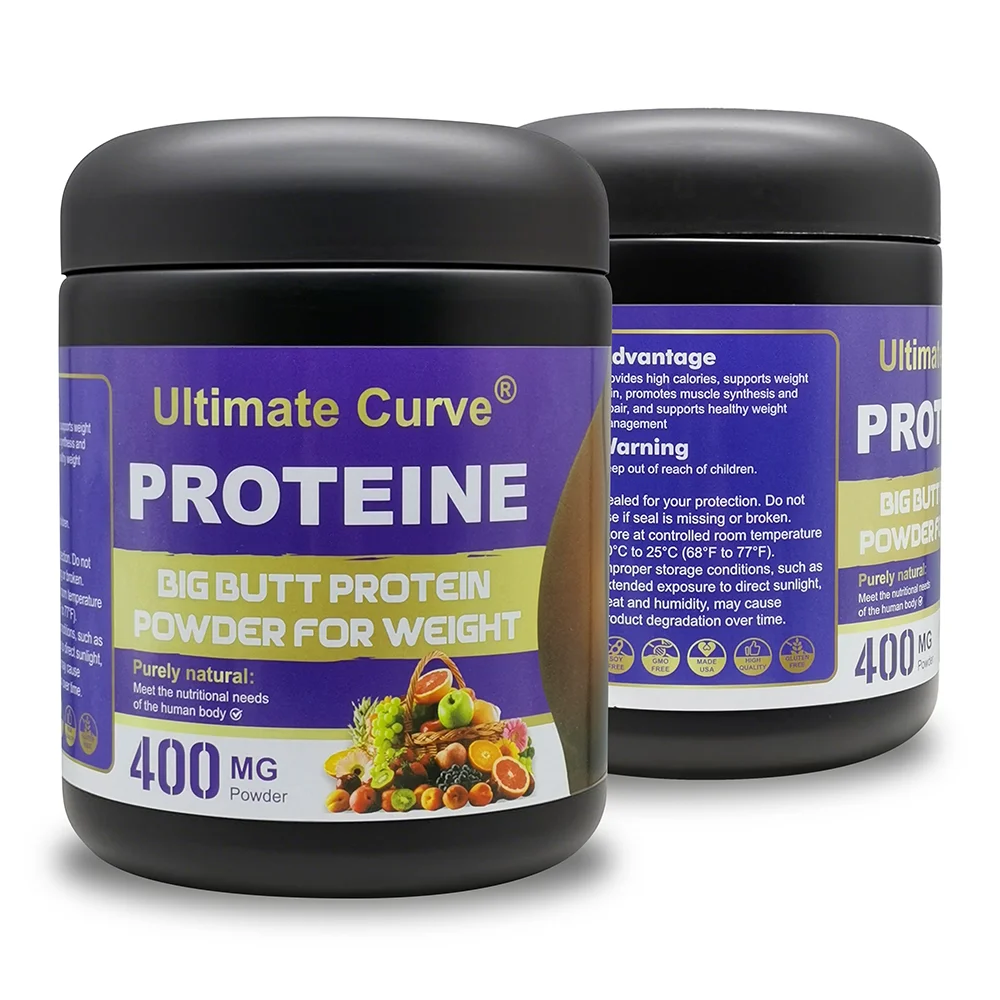 2025 Hot Sale the Best Purely Natural Supplement for Big and Round Buttock Booty Hip up 400g Butt Enlargement Protein Powder
