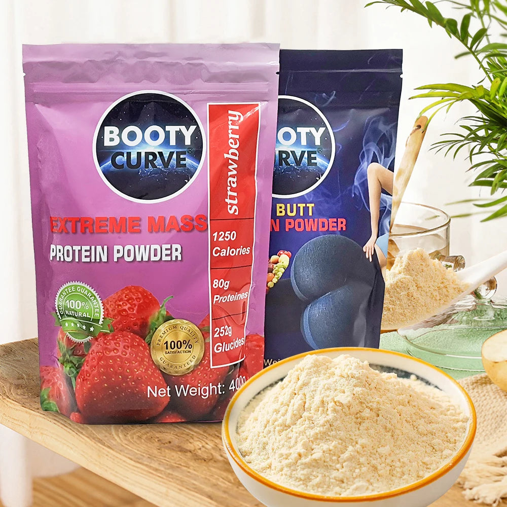 Luy Recommend Booty Curve Hot Selling Strawberry Flavor and Natural Flavor Bigger Butt Booty Enlargement Bum Enhancement Protein