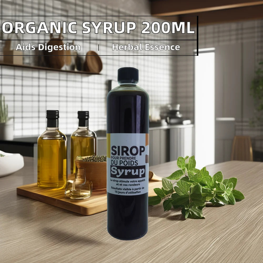 Private Label 700ml Organic Cold Pressed Virgin Syrup Brown Bottle Weight Gain Appetite Stimulation Curvy Enhancement for Adults
