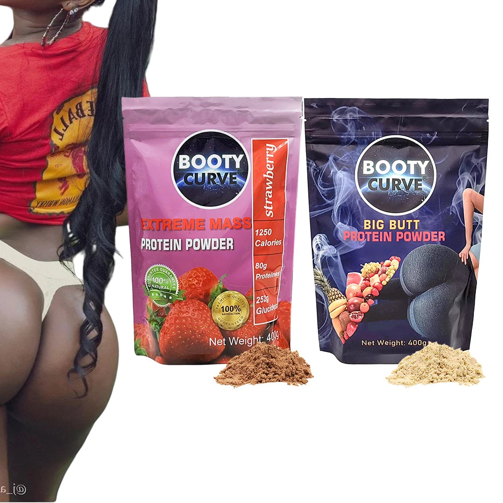 Luy Recommend Booty Curve Hot Selling Strawberry Flavor and Natural Flavor Bigger Butt Booty Enlargement Bum Enhancement Protein