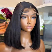8-16 Inch Brazilian Straight Hair Wig Cheap 4*4 Lace Closure Bob Wig Glueless Pre Cut 4x4 Lace Blend Human Hair Short Bob Wigs
