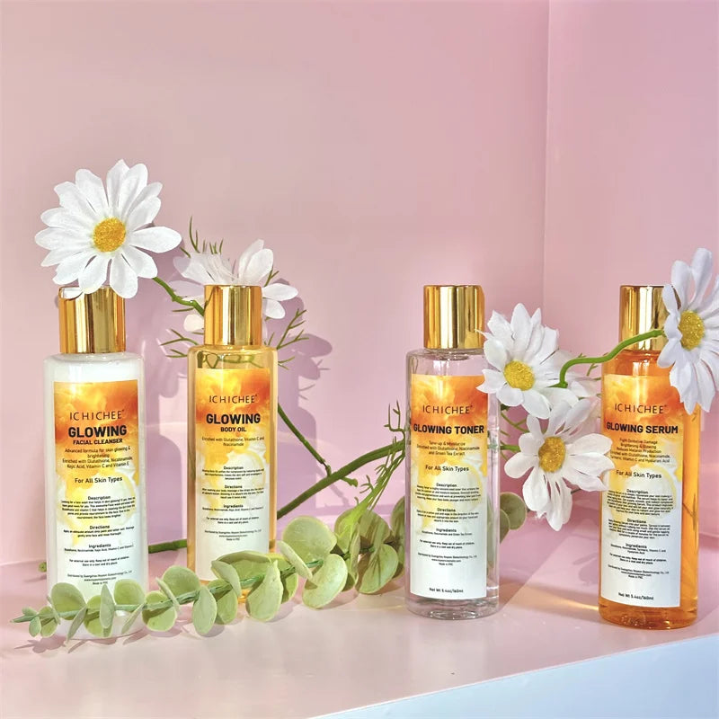 Black Skin Care Products All Natural Glowing Turmeric Private Label Skincare Set Glowing Skin Products with Low Price White Skin