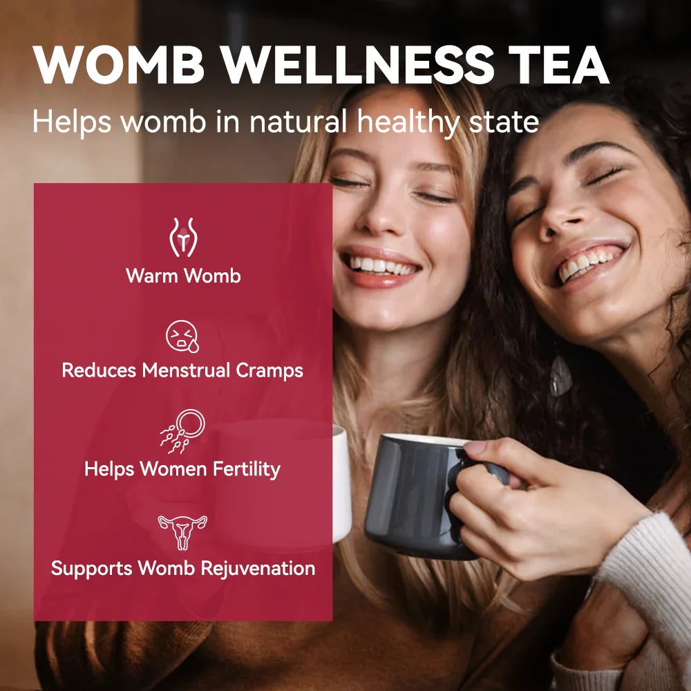 Chinaherbs Natural Womb Tea Female Period Menstrual Cramps Warmer Hormone Balance Glowing Beauty Care Packaged in Bag