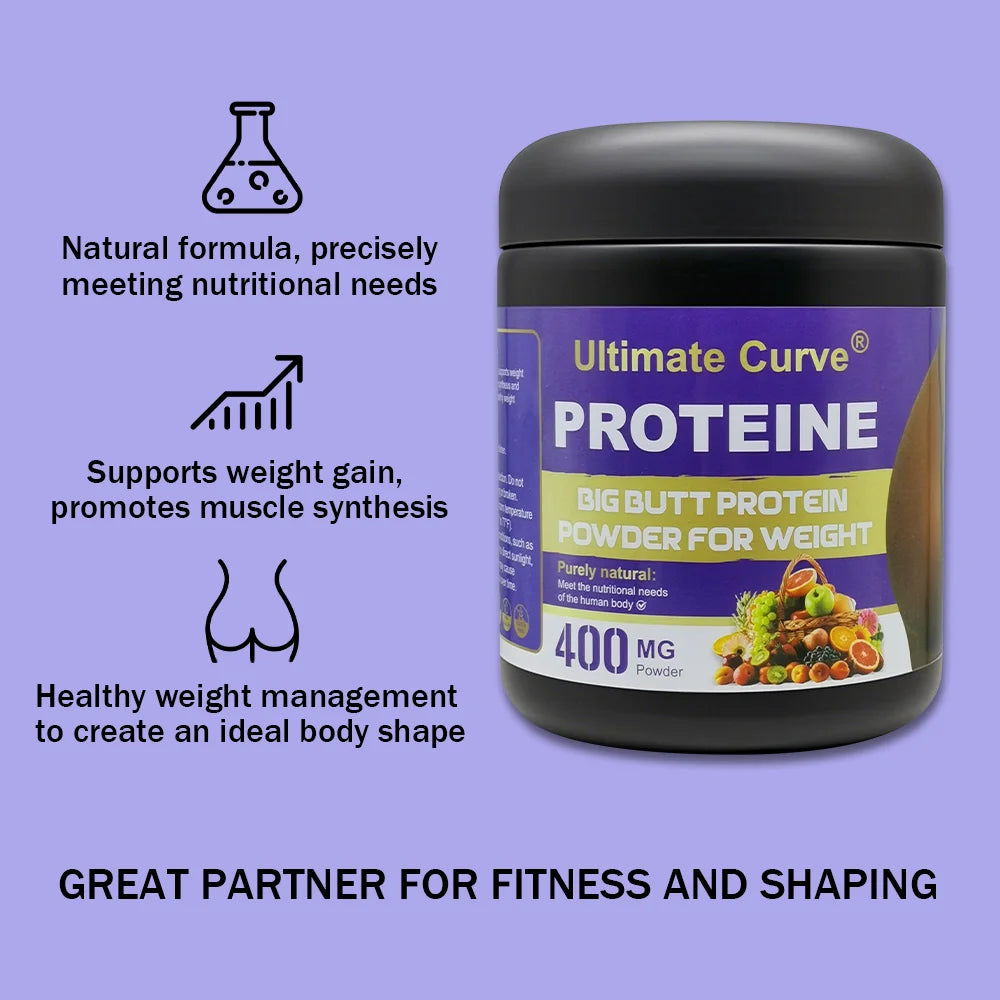 2025 Hot Sale the Best Purely Natural Supplement for Big and Round Buttock Booty Hip up 400g Butt Enlargement Protein Powder
