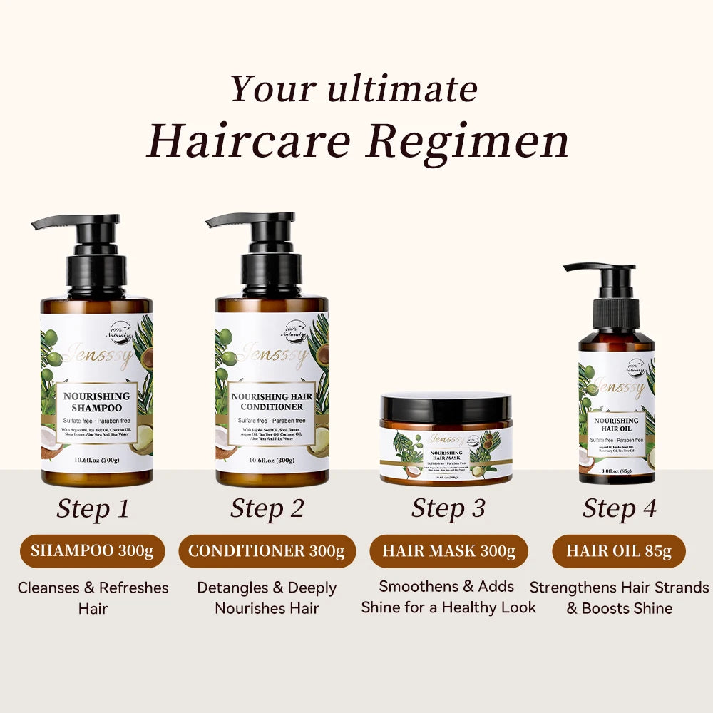 Sulfate Free Private Label Organic Aloe Vera Rice Hair Care Sets Growth Argan Oil Fluffy Anti-Dandruff Shampoo and Conditioner