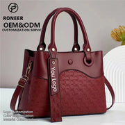 New Fashion Embossed Large Capacity Women's Totes Handbag 2025 Single Shoulder Simple Crossbody Hand Bags for Daily Use