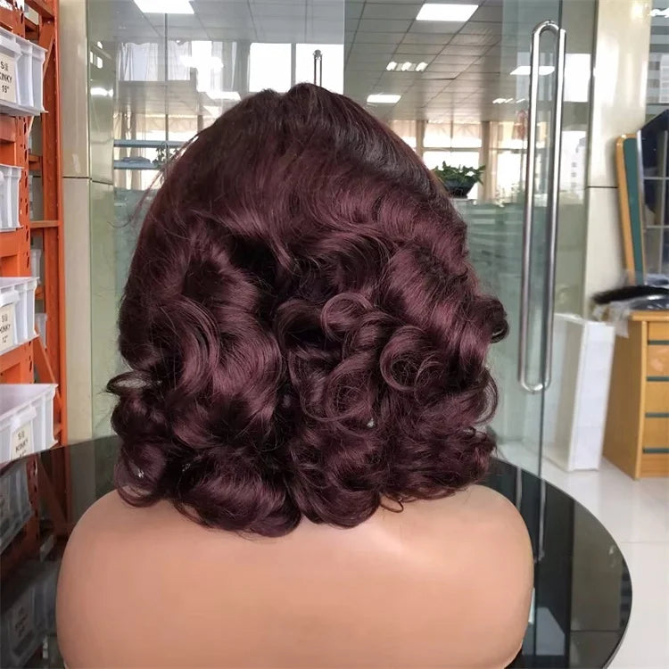 Short Loose Body Wave Wavy Lace Front Human Hair Wigs for Black Women Full Hd Lace Wig Human Hair Bob Wavy Human Hair Wigs