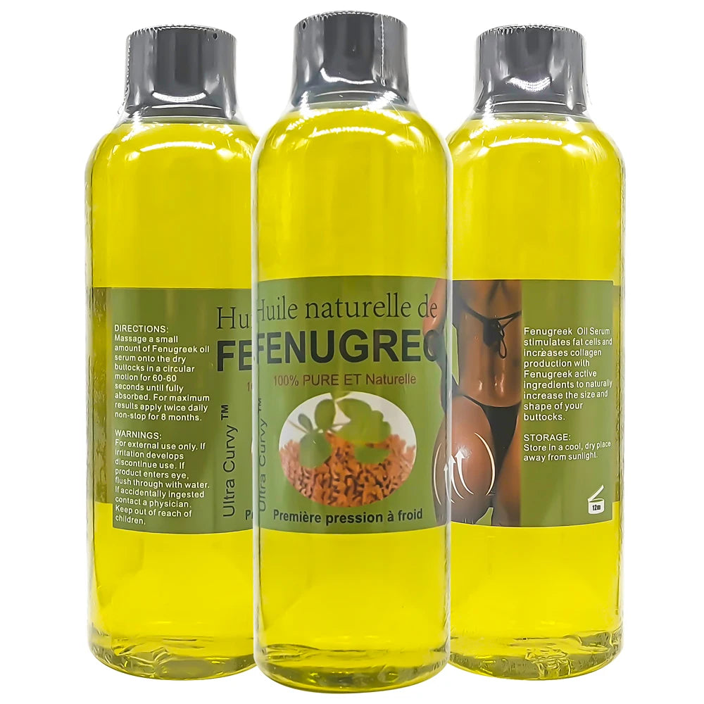 Wholesale OEM Purely Natural Fenugreek Extract Buttock Enhancer Effective Hip up Bigger Butt Enlargement 200ml Fenugreek Oil