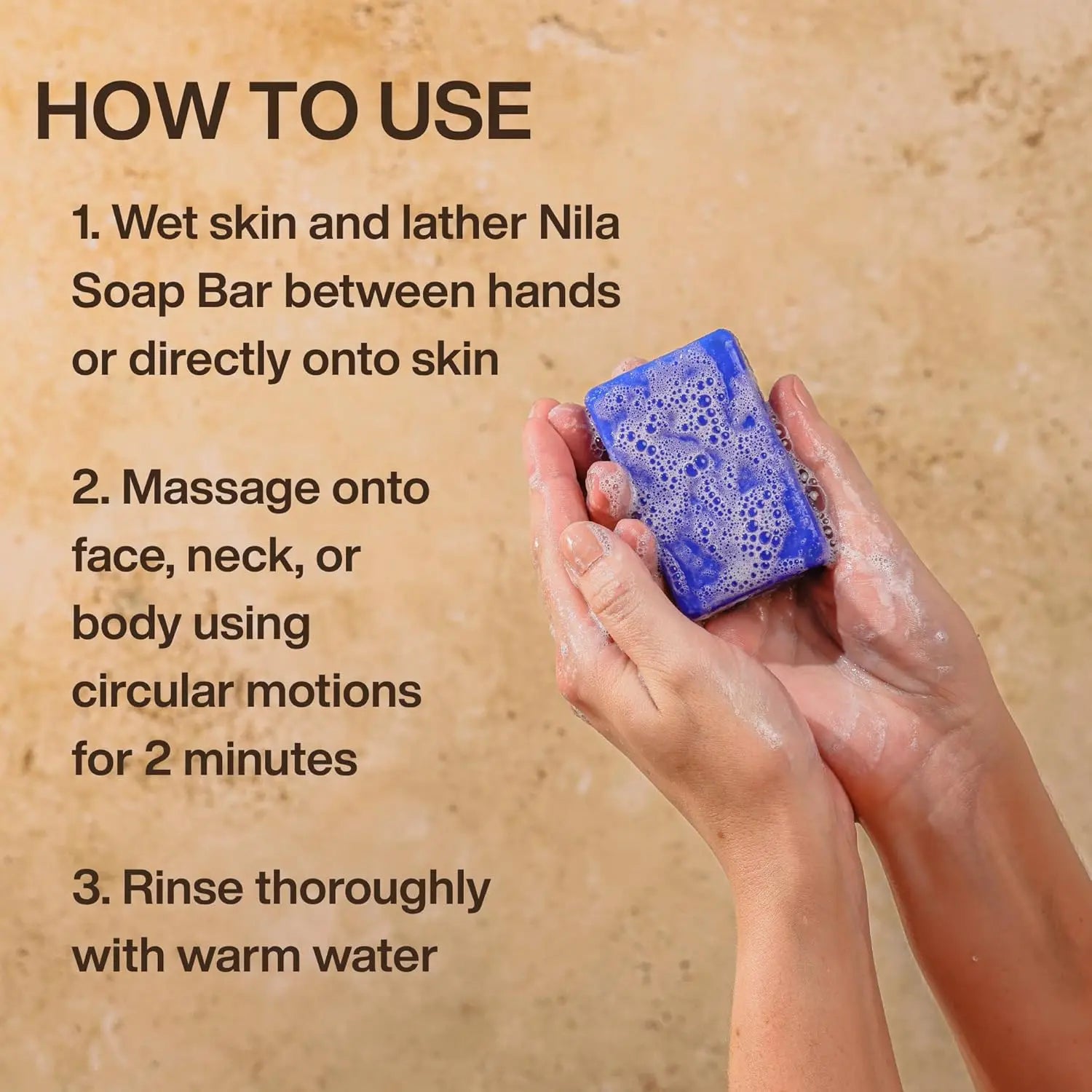 Wholesale Organic Natural Moroccan Savon Nila Bleu Powder Black Soap Whitening Bar Soap for Dry Skin Moisturizing Cleansing