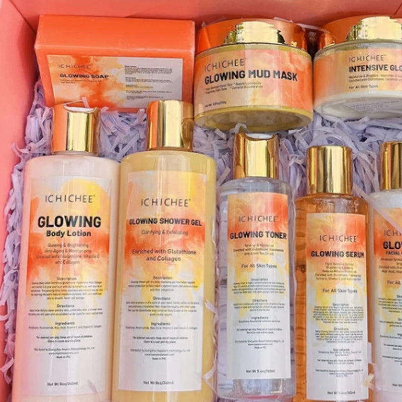 Black Skin Care Products All Natural Glowing Turmeric Private Label Skincare Set Glowing Skin Products with Low Price White Skin