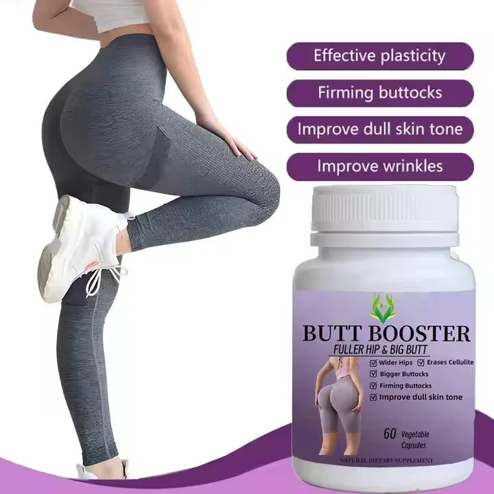 Pravite Label Butt Booster Capsules Herbal Supplement Hip Enlargement Pills Butt Stronger Rounder Booty Bigger Buttocks Capsules