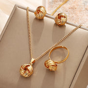 KISSWIFE Hot Sale Heart Pendant Necklace Earrings Set for Women Girls Jewelry Set