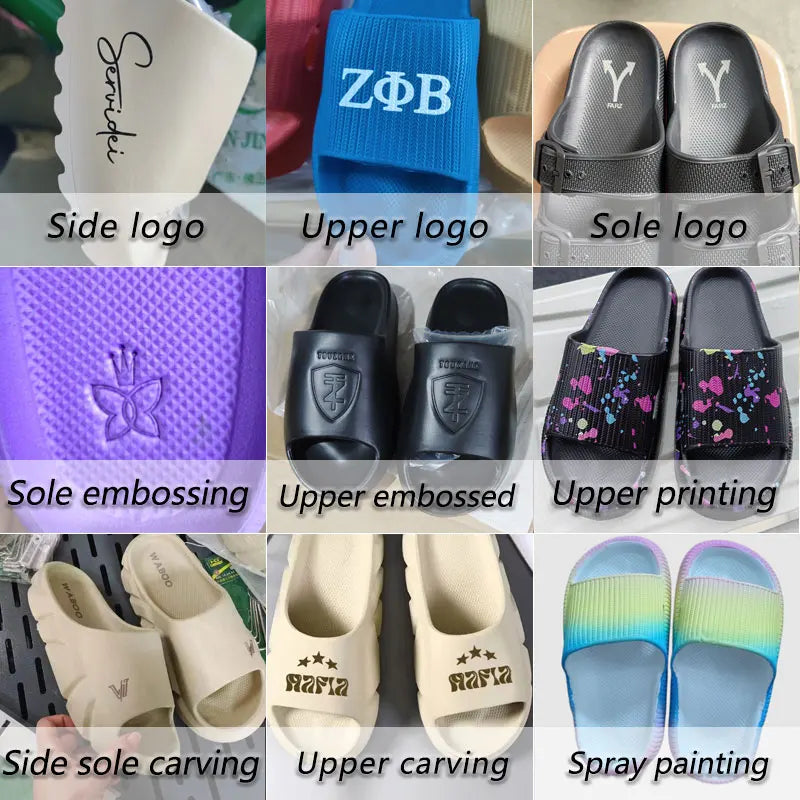 Wholesale 2025 Comfortable Eva Flat Sandals for Women Customizable Anti-Slip Summer Slides for Ladies and Men for Autumn
