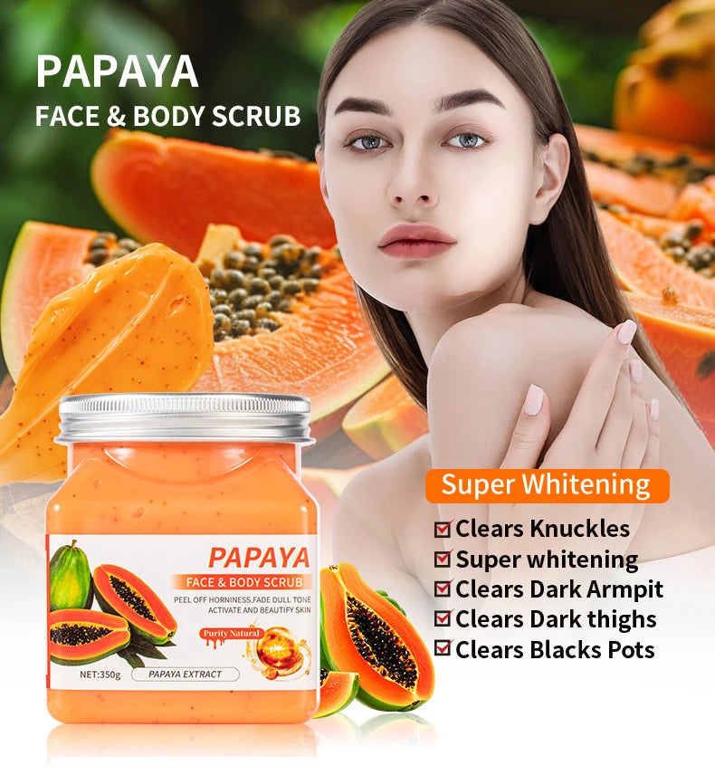 Hot Selling 350g Private Label Kojic Acid Sugar Scrub Mango Aloe Vera Coconut Turmeric Face and Body Scrub