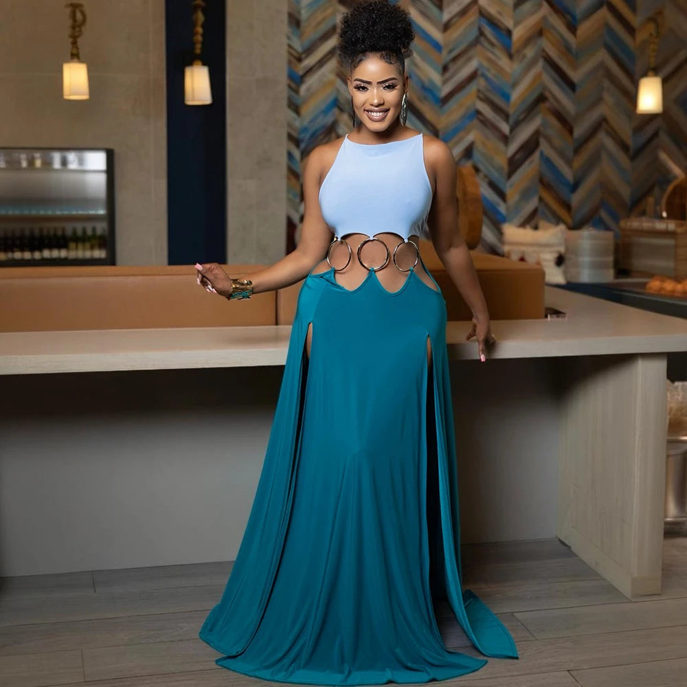 In Stock CY901739 Maxi Dress Backless Woman Long Dress Beach Wearing