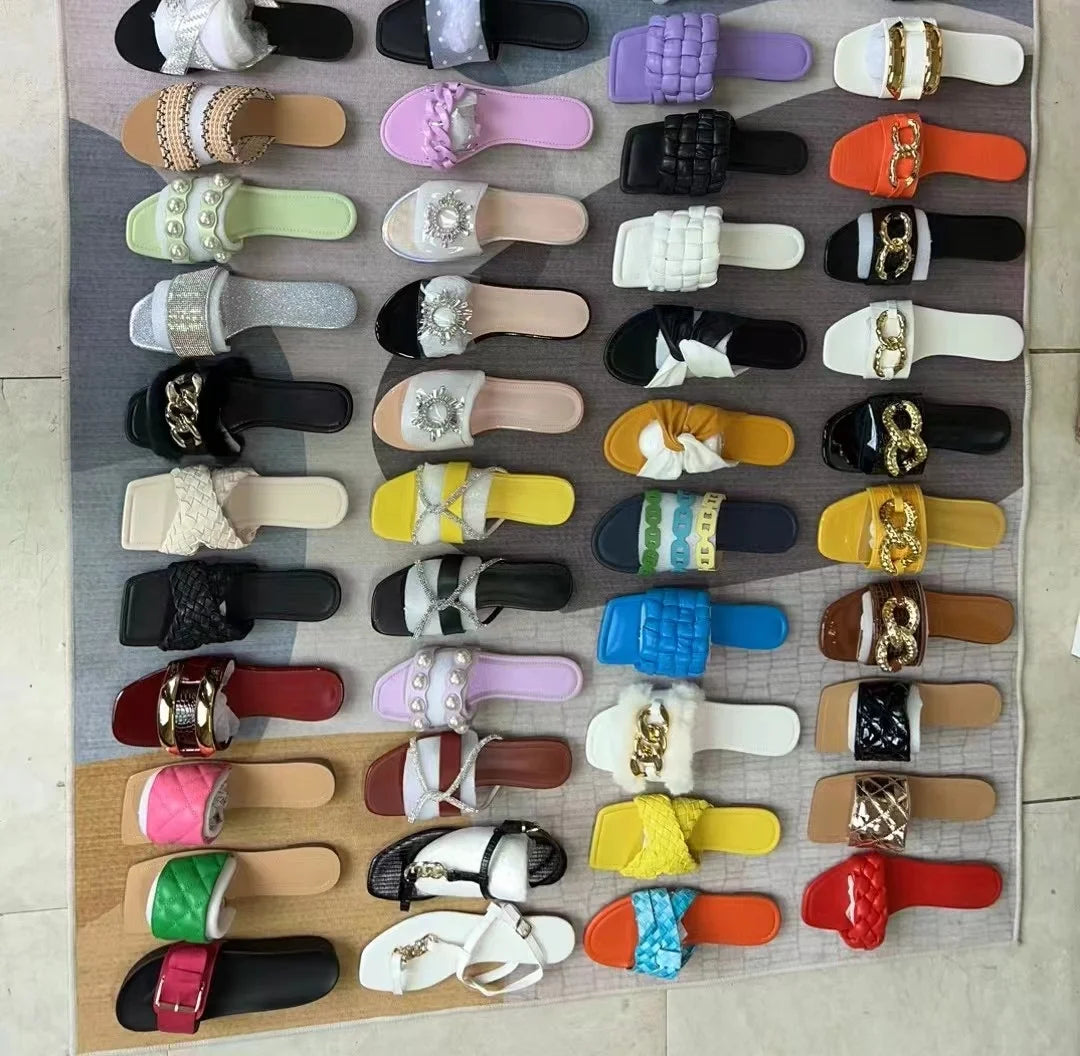 Sunborn Women's Brand Summer Slides Open Toe Flat Casual Shoes EVA Insole Leisure Beach Sandal Mesh Lining Platform Flip Flops