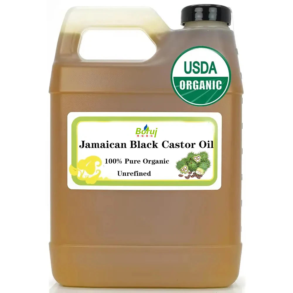 Wholesale 100% Pure Natural  Black Castor Oil Cold Pressed and Organic Carrier Oil Strengthen Growth and Repair Hair Care