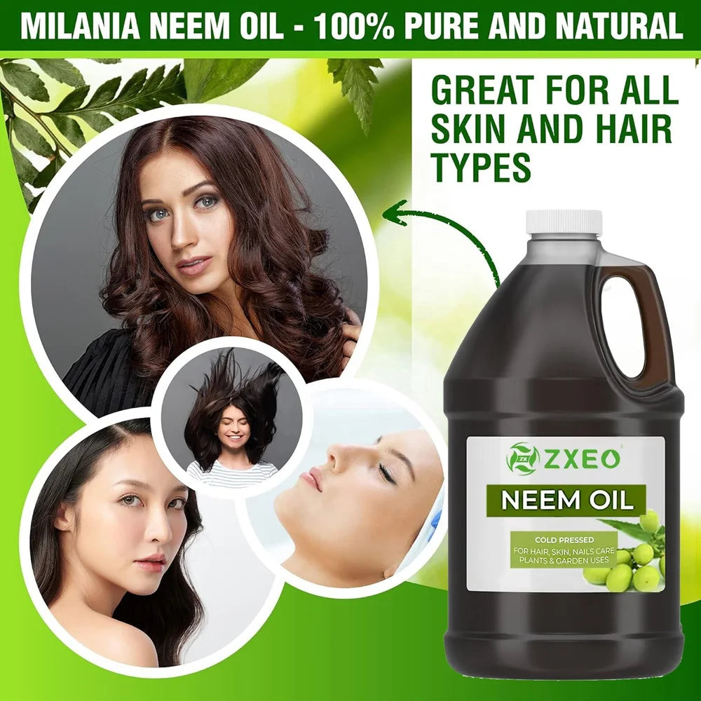Wholesale Bulk Pure Neem Oil Cold Pressed Carrier Oils Neem Oil India for Skin Hair Care Farm Plant Spray Essential