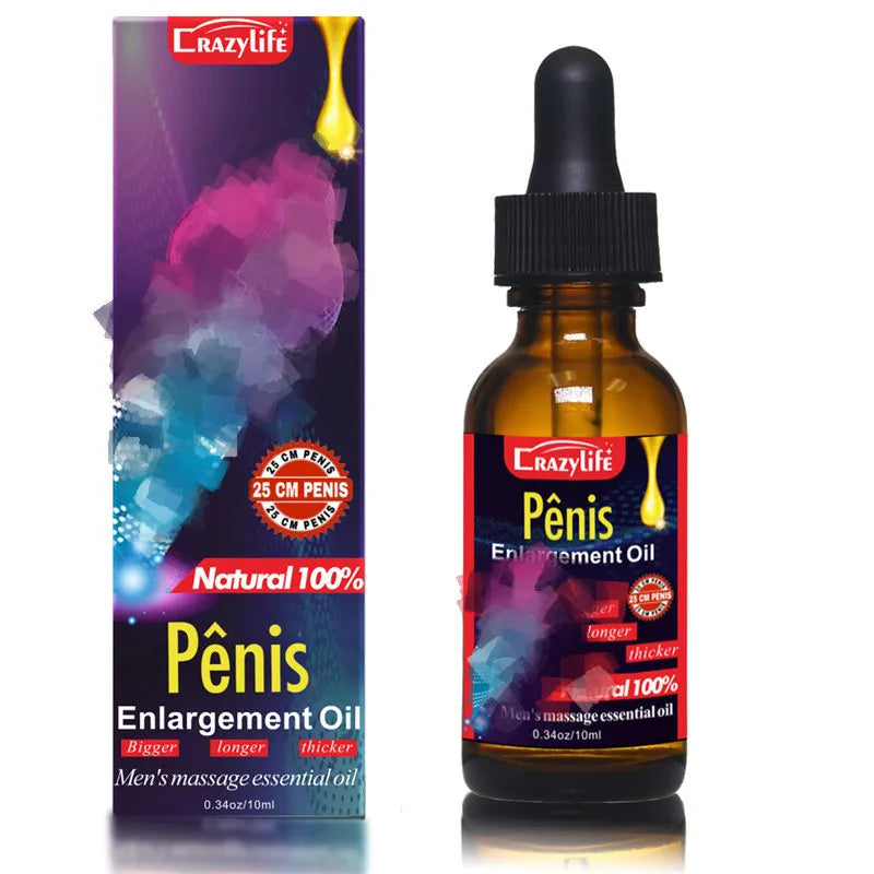 Natural 10ml Essential Oil for Men's Private Area Antibacterial Massage Penis Enlargement Thickening Oil Make Longer Stronger%
