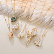Bohemian Style Conch Shell Necklace for Women Vacation Beach Jewelry