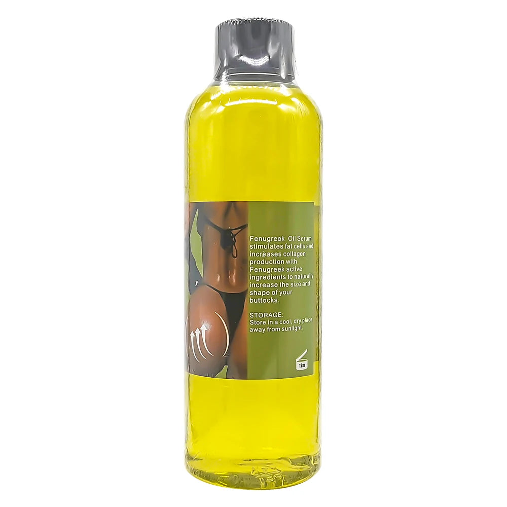 Wholesale OEM Purely Natural Fenugreek Extract Buttock Enhancer Effective Hip up Bigger Butt Enlargement 200ml Fenugreek Oil