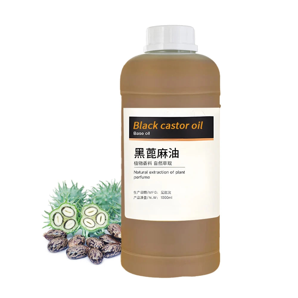 Wholesale 100% Pure Natural  Black Castor Oil Cold Pressed and Organic Carrier Oil Strengthen Growth and Repair Hair Care