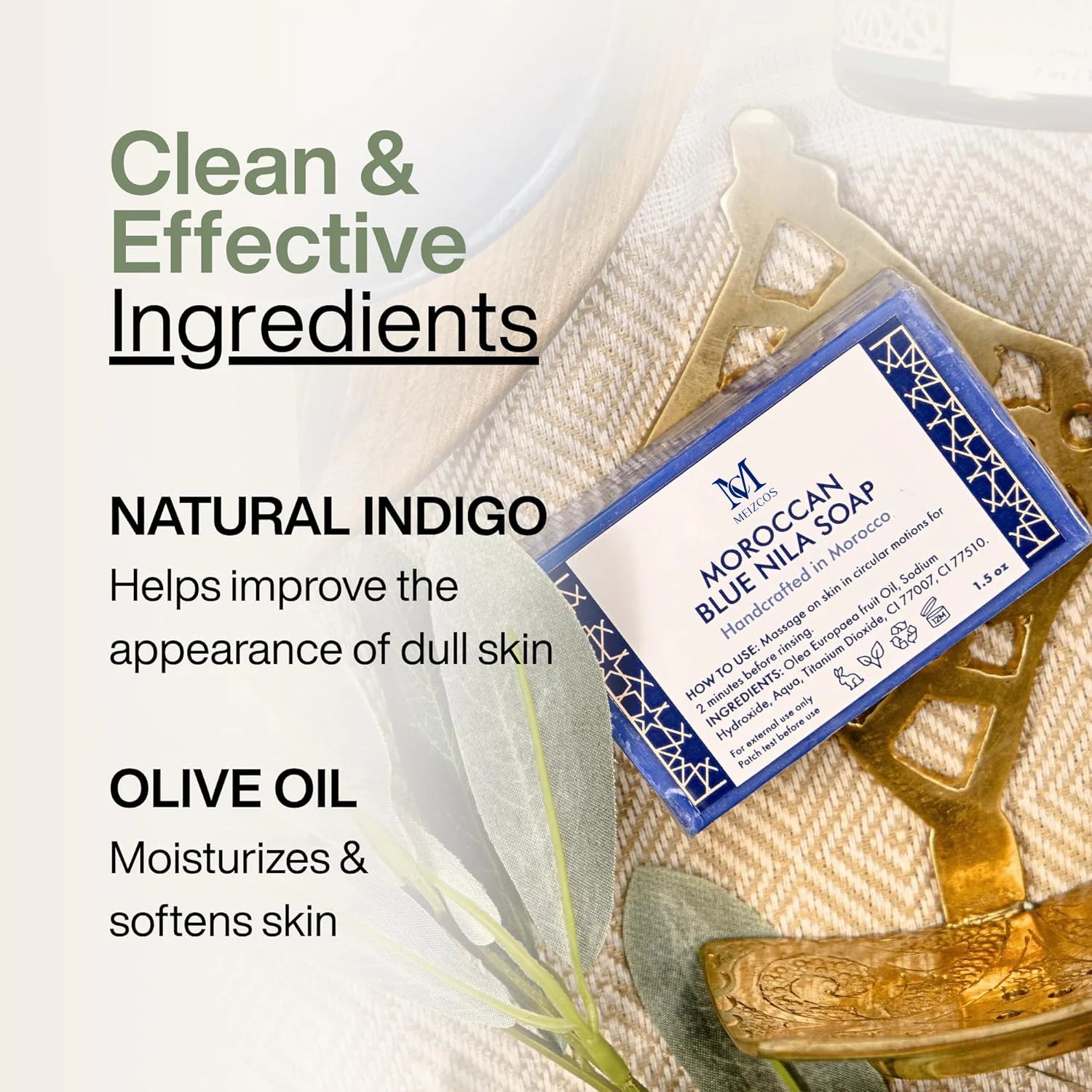 Wholesale Organic Natural Moroccan Savon Nila Bleu Powder Black Soap Whitening Bar Soap for Dry Skin Moisturizing Cleansing