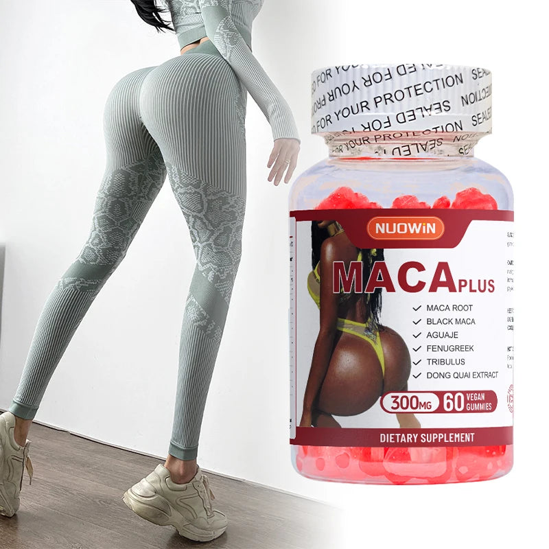 Maca Gummies for Women Natural Vegan Formula for Booty Enhancement BBL Effect for Adult Use