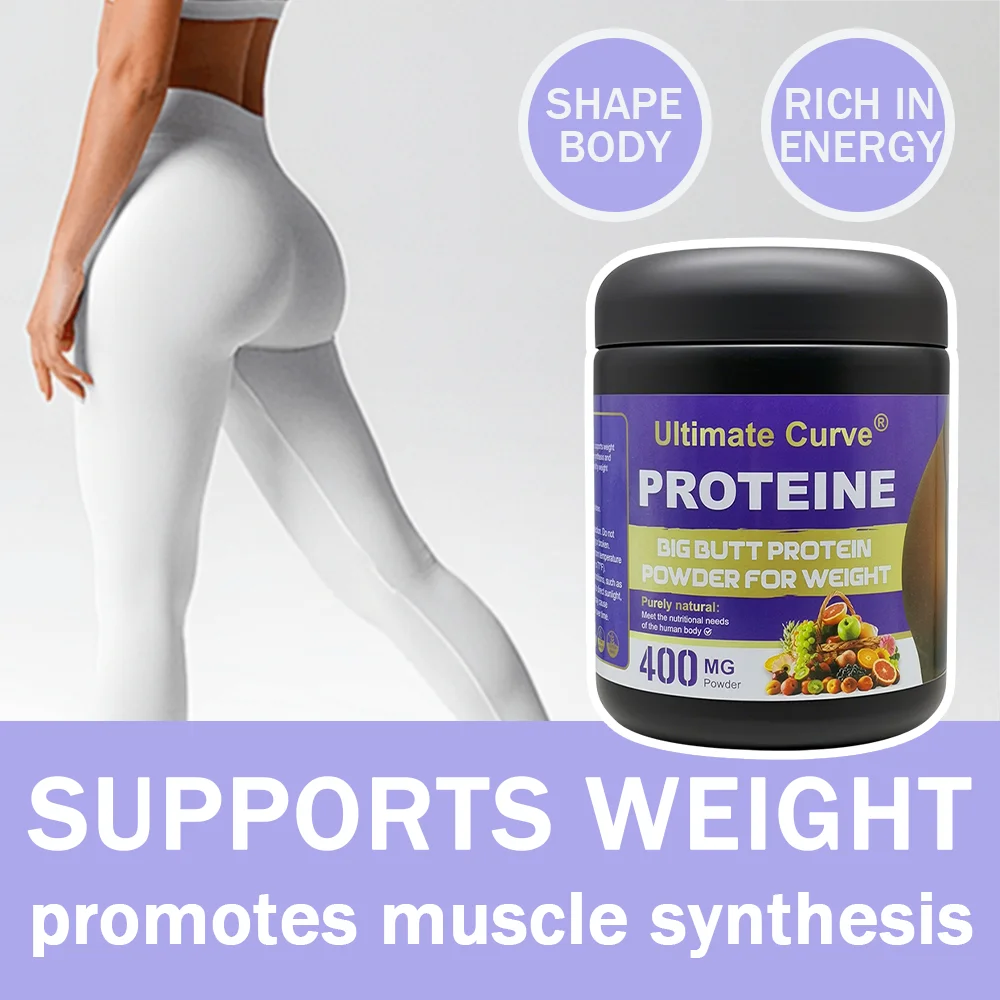 2025 Hot Sale the Best Purely Natural Supplement for Big and Round Buttock Booty Hip up 400g Butt Enlargement Protein Powder