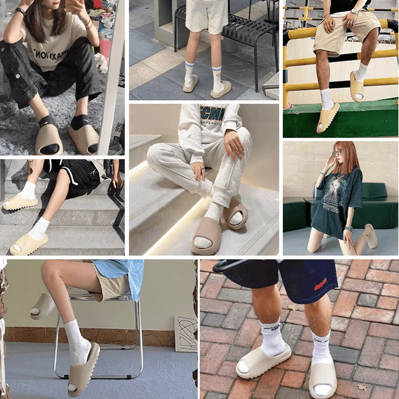 Wholesale 2025 Comfortable Eva Flat Sandals for Women Customizable Anti-Slip Summer Slides for Ladies and Men for Autumn