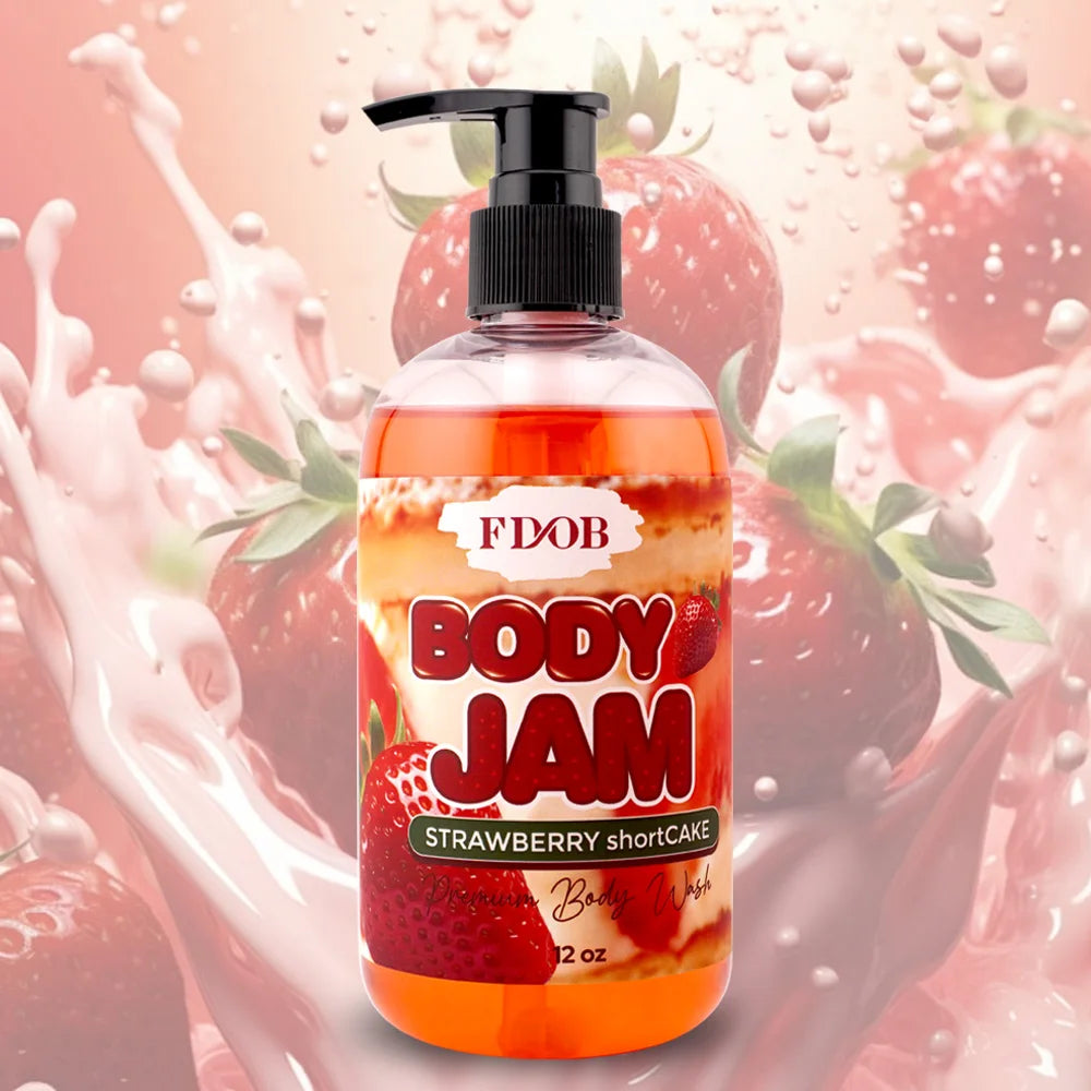 Private Label Body Jam Fragrance Shower Gel Organic Body Wash Organic Vitamin c Whitening Exfoliating Silky Shower Gel